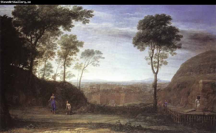 Claude Lorrain Landscape with Noli Me Tangere Scene